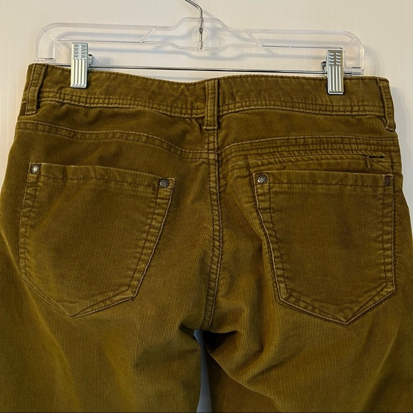 Athleta Frontier Corduroy Jeans Pants Sz 6 Old Gold Hidden Pocket - Picture 7 of 9